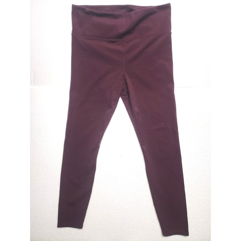 Joy Lab Leggings Women Large Maroon Gym Yoga Pocket Activewear High Rise Pants